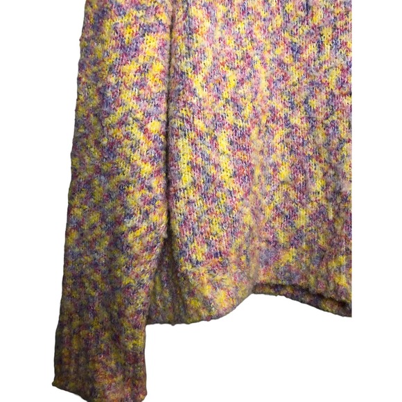 Peach Love Large Multicolor Fuzzy Oversized Sweater pink Purple Yellow Girl - Picture 7 of 9